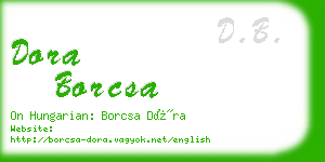 dora borcsa business card